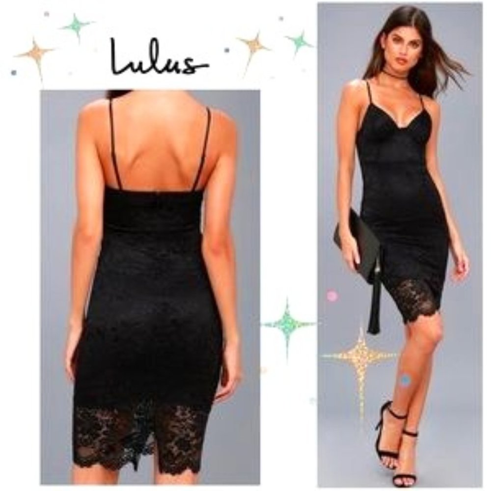 COPY - Lulu's Versailles Black Lace Midi Dress Size XS